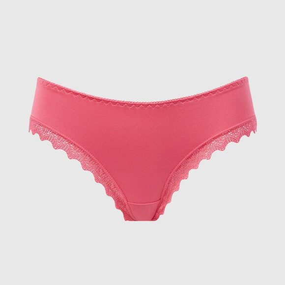 House of Desire Vera Microfiber Lace Heart Charm Cheeky Panty, French Rose, Sz M - Picture 4 of 10